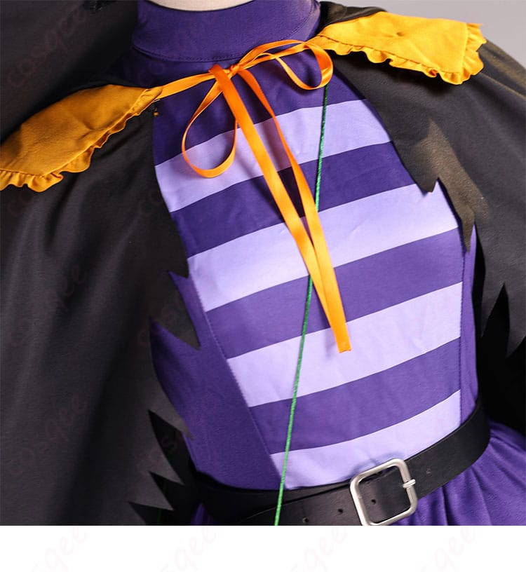 フリーレン ORBcafeハロウィン衣装の披肩の結び目ディテール。優雅な結びと丁寧な縫製がポイント。