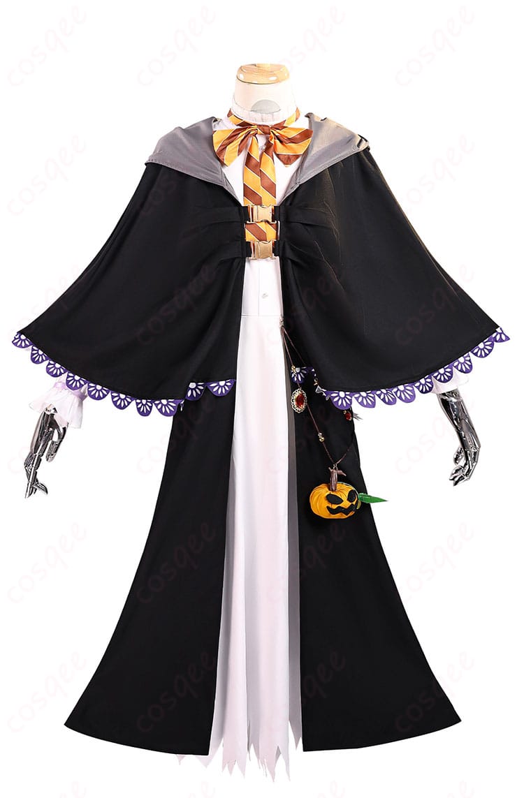 葬送のフリーレン フェルン ハロウィン コスプレ衣装の正面全体図。高再現の配色と装飾で存在感あるデザイン。