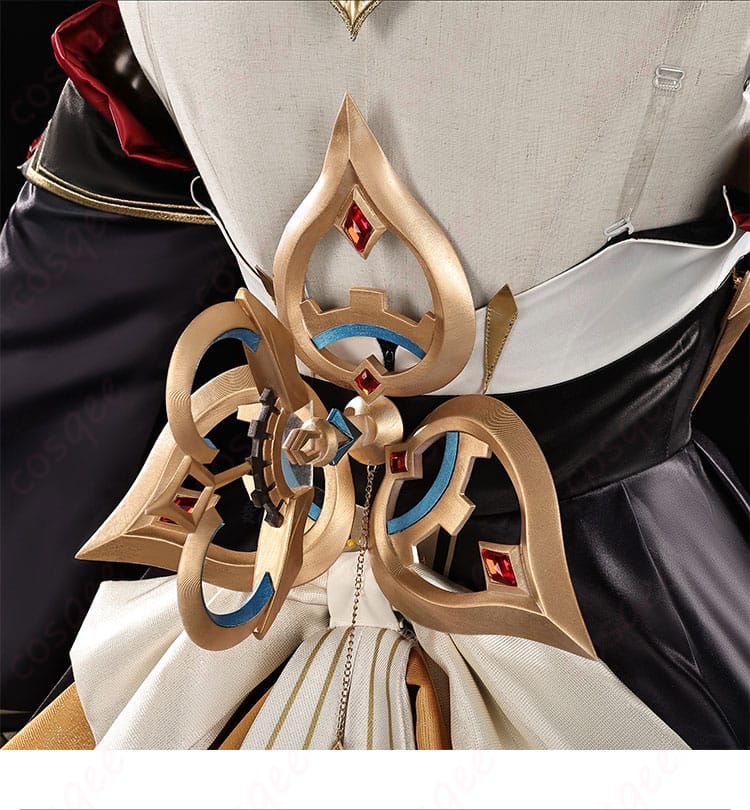 原神 サンドローネ（傀儡）衣装の背飾りディテール。機械的モチーフを感じるアクセントでファトゥスらしい存在感を再現。