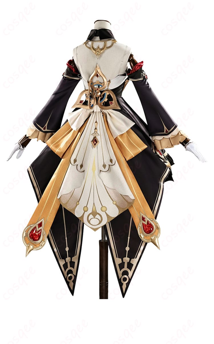 原神 サンドローネ（傀儡）衣装の背面図。背中のリボンと背飾り、裾の広がりまで原作通りに再現した後ろ姿。