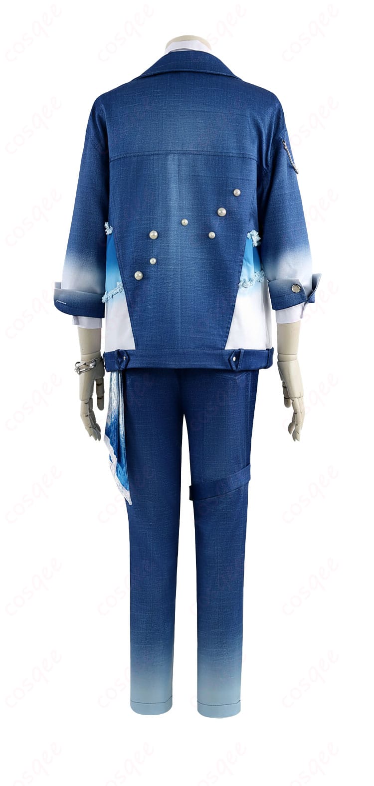 あんスタ NEPTUNE Deep into You コスプレ衣装 背面デザイン。黒地に金装飾のコントラストが映えるバックスタイル