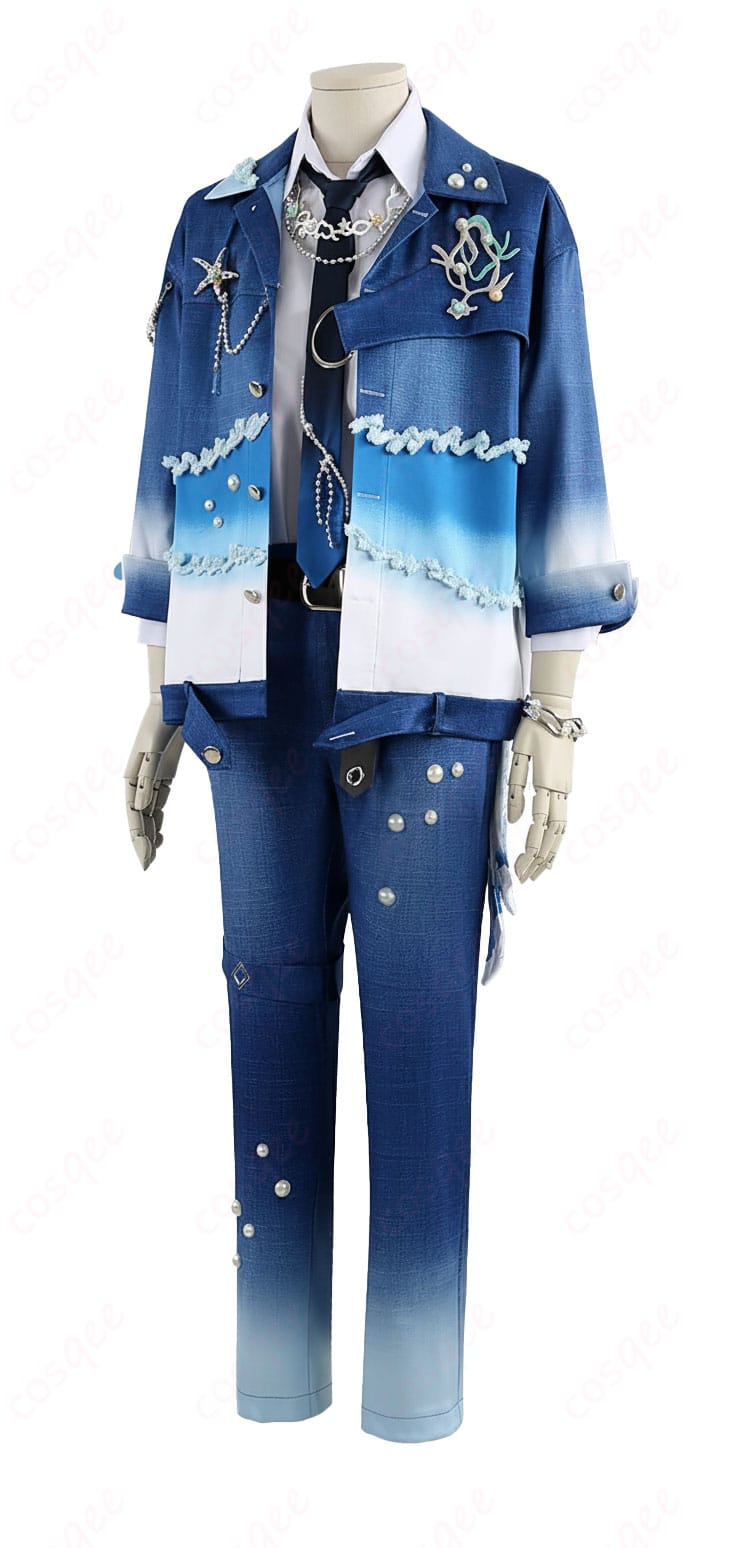 あんスタ NEPTUNE Deep into You コスプレ衣装 左側アングル。肩飾りや胸元のディテールを確認