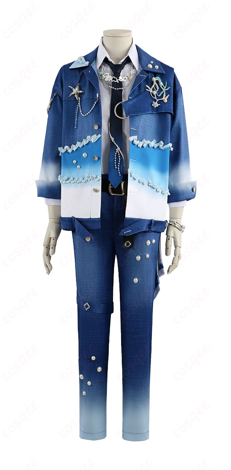 あんスタ NEPTUNE Deep into You コスプレ衣装 正面全体図。黒×金配色と装飾を高再現したデザイン