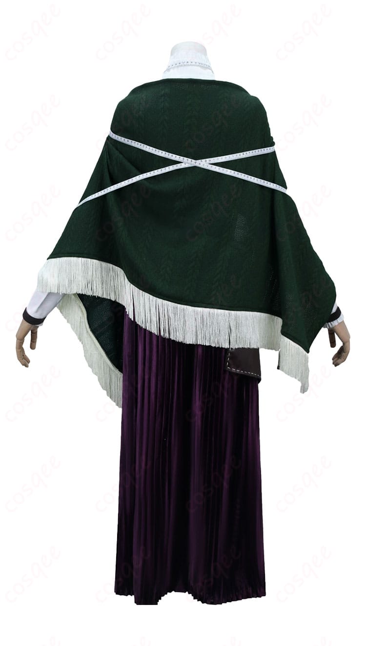 無期迷途 ガロファノ コスプレ衣装の背面全体図。ショールと背面装飾の構成を確認できる画像