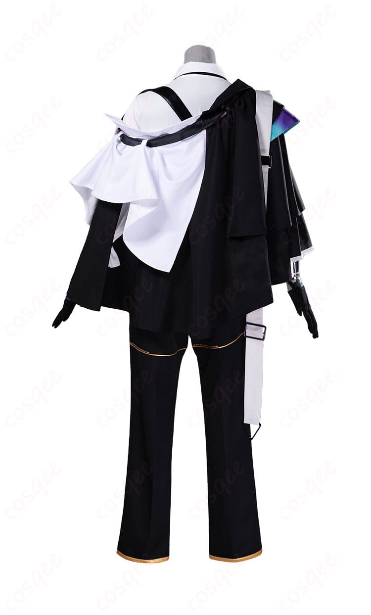 シャレム コスプレ衣装の背面ビュー。背中のライン取りと背面装飾、コートの裾の落ち感まで丁寧に表現。