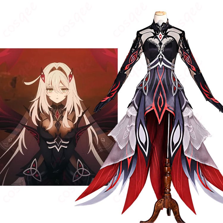 原神 ロノヴァ「死の執政」コスプレ衣装の全身図。冷静で神秘的な雰囲気を再現し、イベントと撮影に適したフルコーデ。