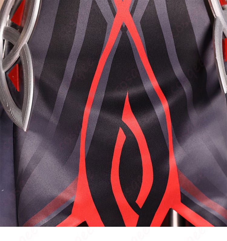 原神 ロノヴァ 死の執政 コスプレ ドレス全体の模様アップ。幻想的な雰囲気を引き立てる図案。