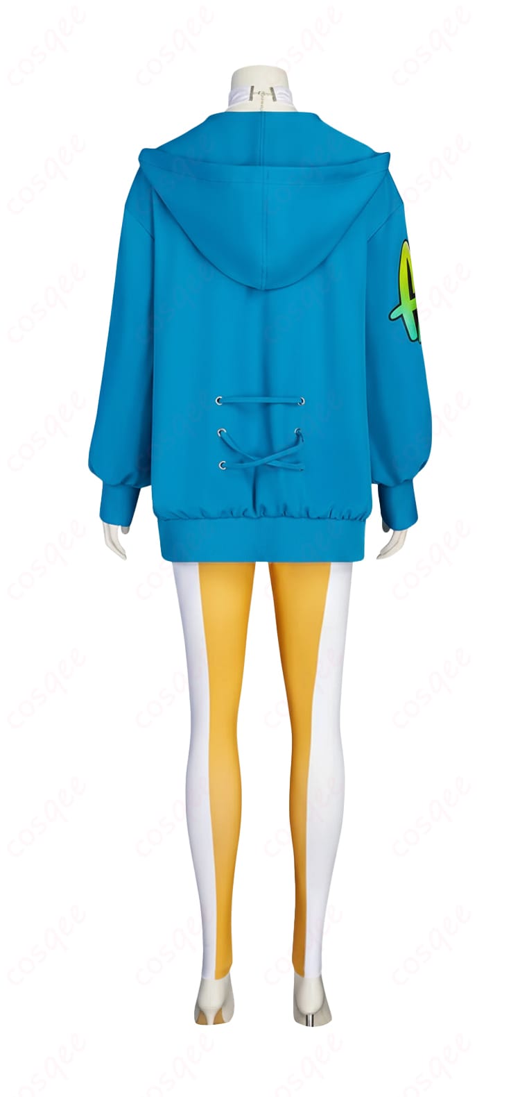 デウロ衣装の背面全体。外套のライン取りと装飾配置を忠実に再現したバックスタイル。