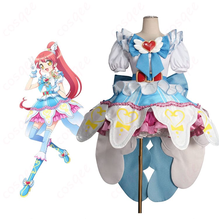 プリパラ 白玉みかん シルキーハートサイリウムコーデの着用イメージ。天使モチーフのラブリーなデザインが映える全身カット