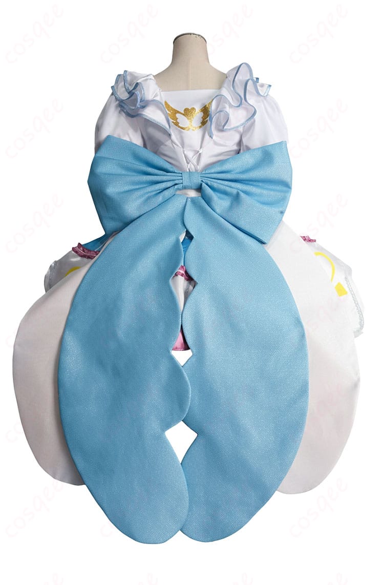 プリパラ 白玉みかん コスプレ衣装 背面。大きな背中リボンと清楚なラインが際立つデザインディテール