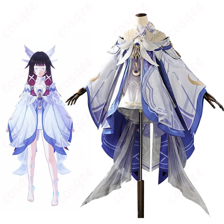 原神 コロンビーナの全身イメージと衣装デザインを示す高再現コスチューム一式