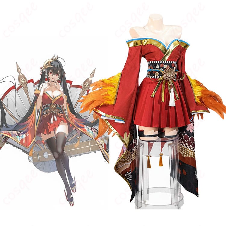 アズールレーン 大鳳のバニーガール衣装一式とキャラクターイメージ。主要パーツと質感が分かる全体構成。