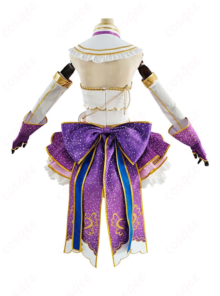 ラブライブ！SIF 東條希 のんちゃんマジカル☆ 衣装の背面図。背中の大きな蝶結びとマント風装飾のディテールが見える。