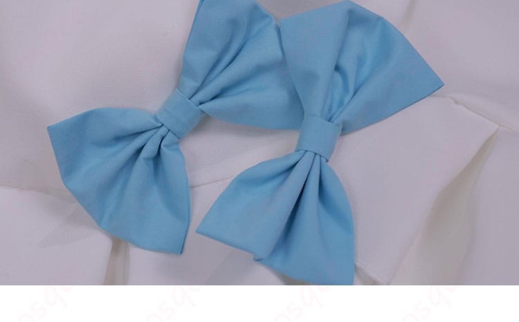 結城さくな 猫メイド衣装の髪飾りディテール。配色と装着位置のイメージを提示。