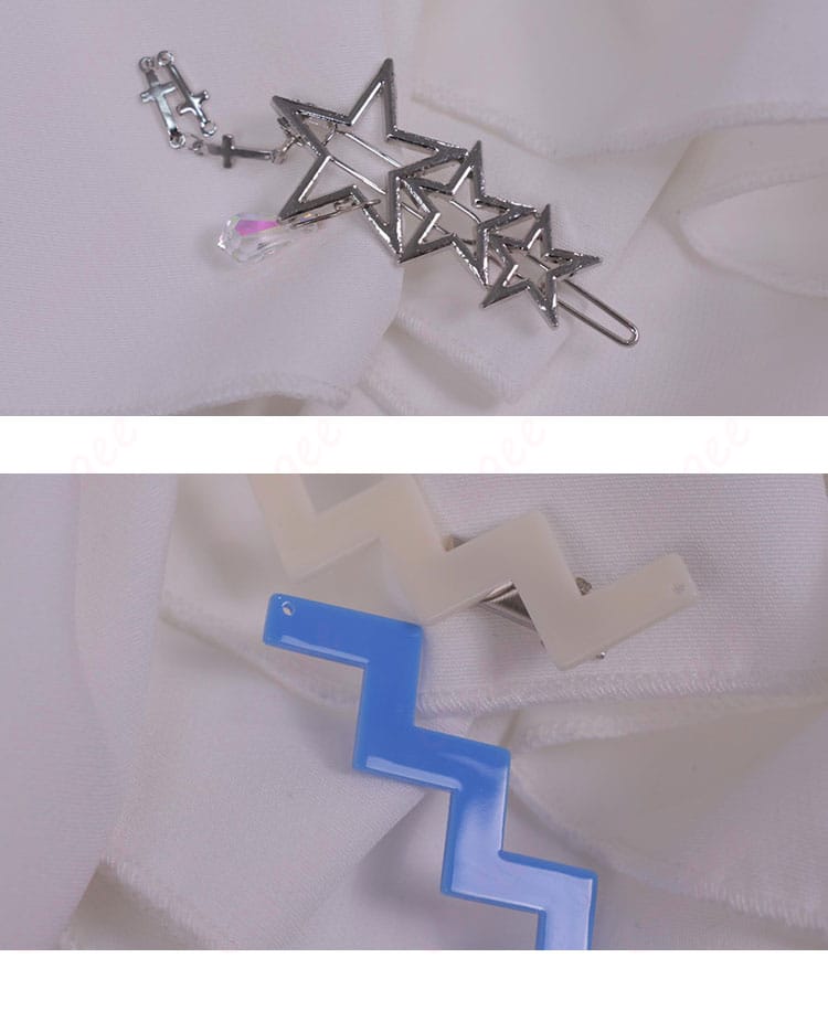 結城さくな 猫メイド衣装のヘアクリップ細部アップ。小物の質感と留め具の見え方を確認。