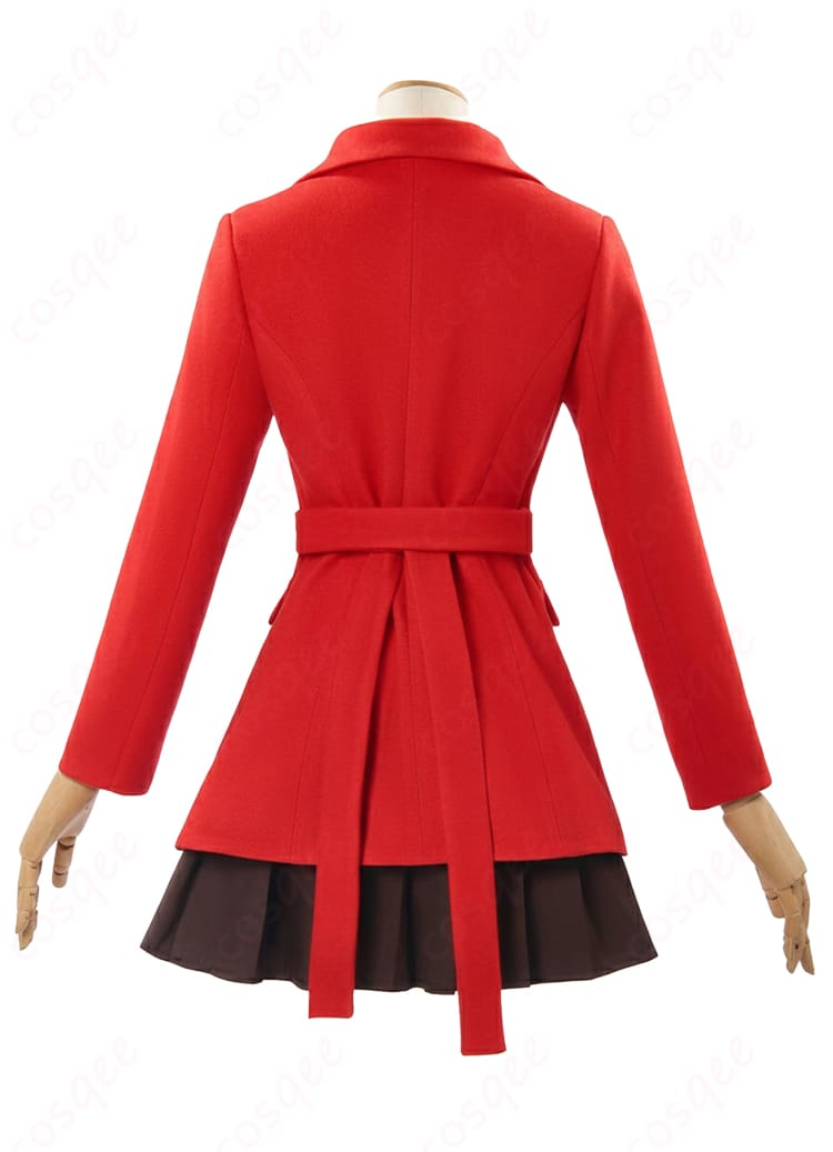 エヴァのアスカ コミック版コートの背面。ヨーク切り替えと背中心のラインを示す写真