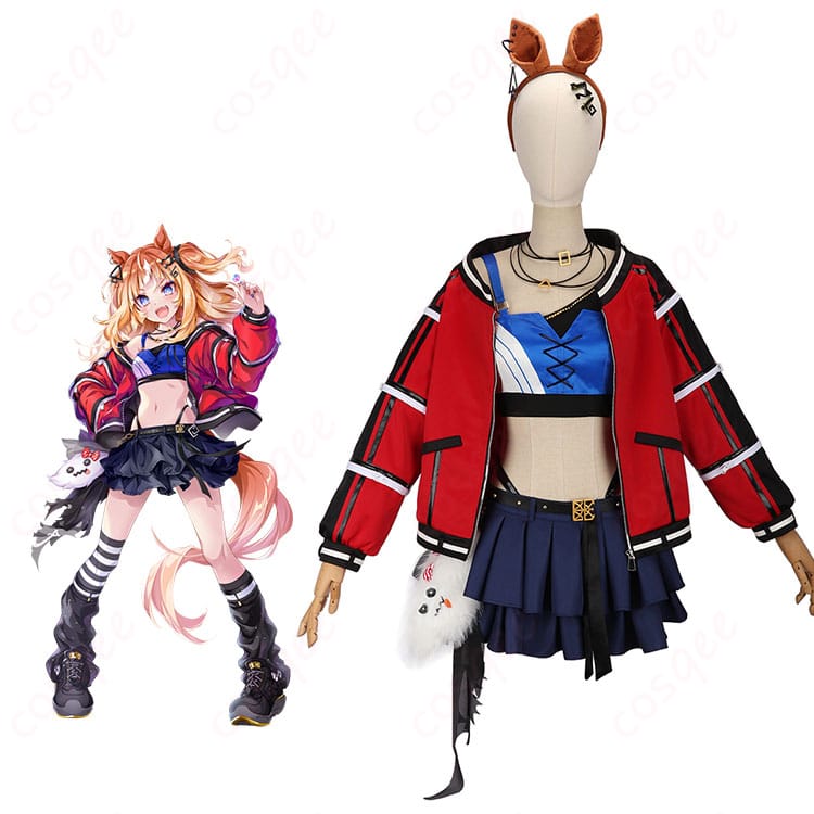 ウマ娘 エスポワールシチーの勝負服コスプレ衣装イメージ。キャラクターの雰囲気と衣装全体の配色・構成が分かる参考図。