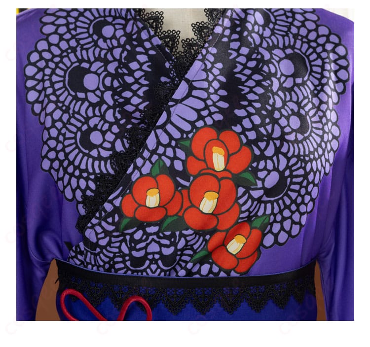 藤堂ユリカ 和の心・ダーク 浴衣の胸元和柄装飾ディテール