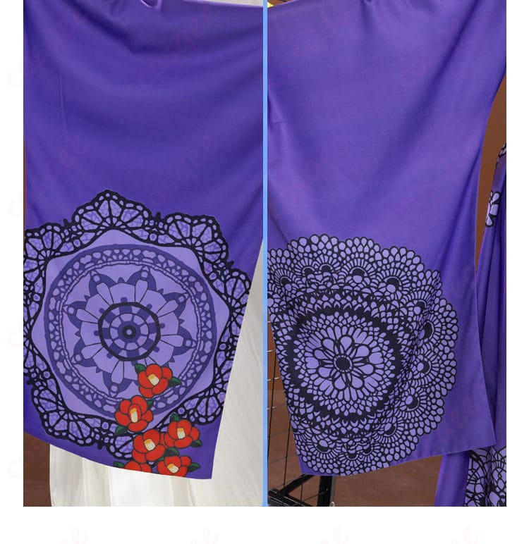 和の心・ダーク 浴衣 袖口・袖裾の和柄装飾ディテール