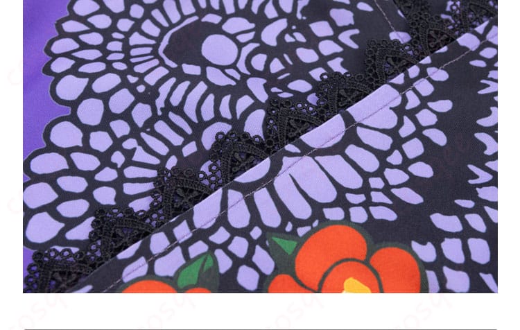 藤堂ユリカ 和の心・ダーク 浴衣 斜襟の装飾ディテール