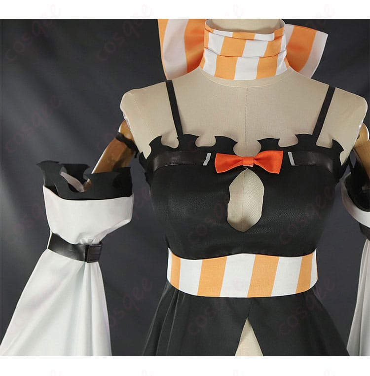 ガチアクタ アモ・エンプール衣装の襟元装飾アップ。首元の意匠とステッチワークが分かるディテール写真。