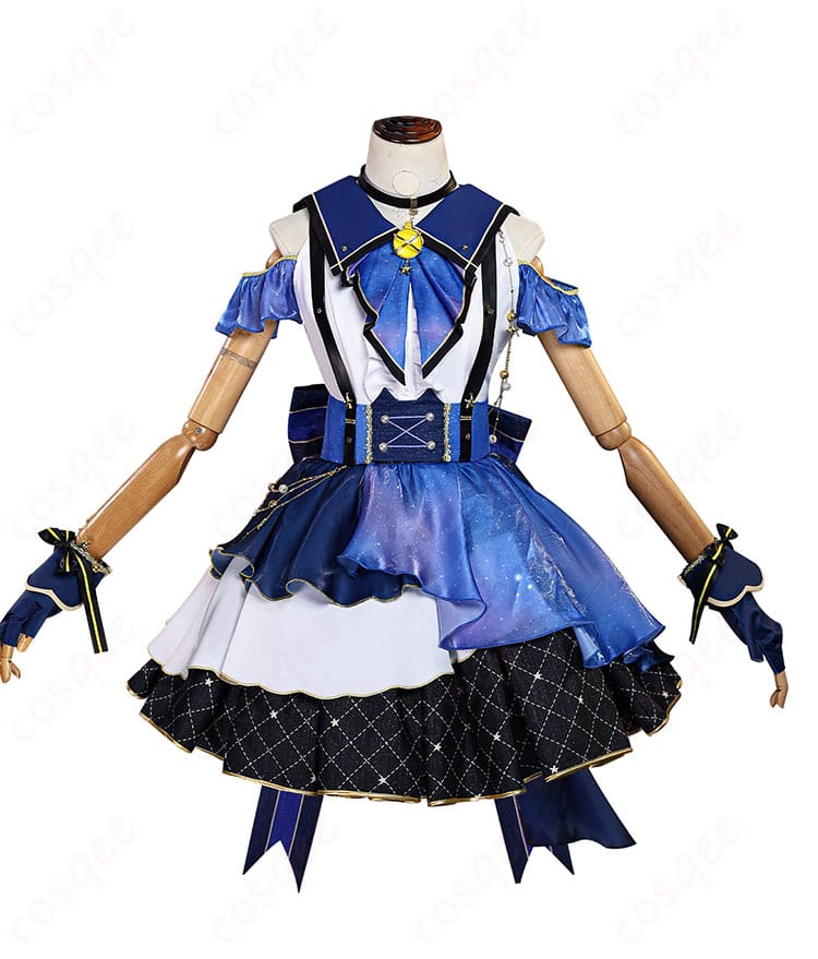 ラブライブ！南ことり コスプレ衣装の正面全体。トップスとスカート、装飾の配置が分かる写真