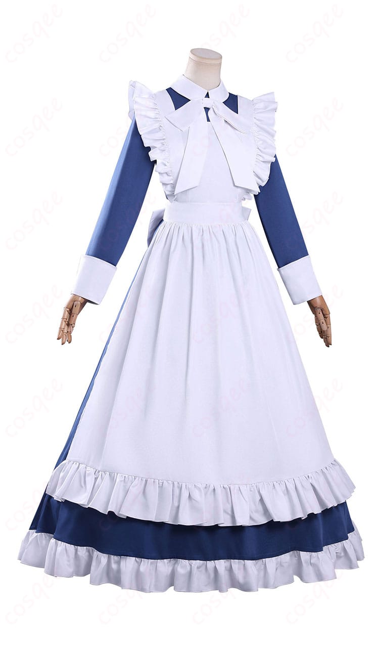機械じかけのマリー マリー メイド服の側面アングル。ウエストラインとスカートのフレア量が分かる写真。