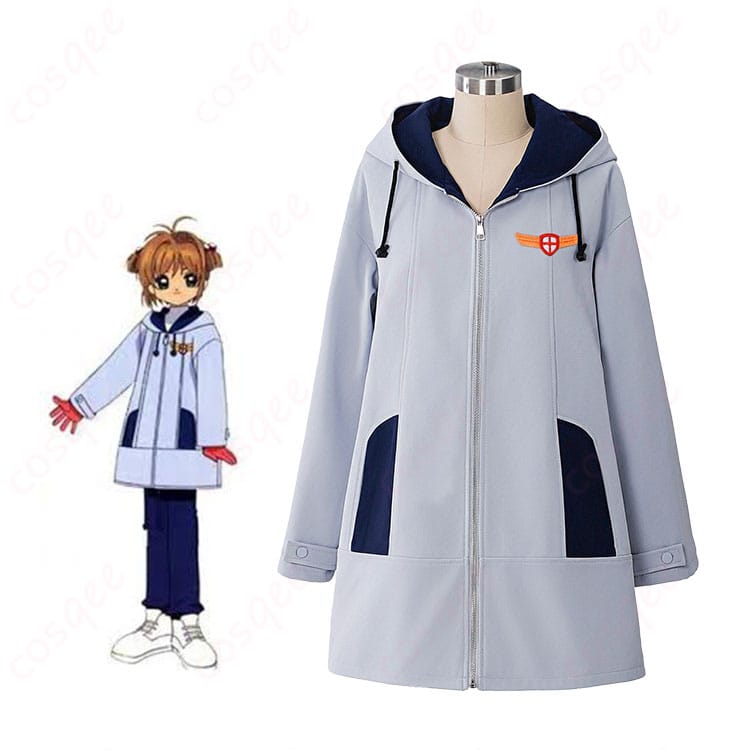 カードキャプターさくら 木之本桜の友枝小学校ウィンドブレーカー衣装一式を着用した全身イメージ
