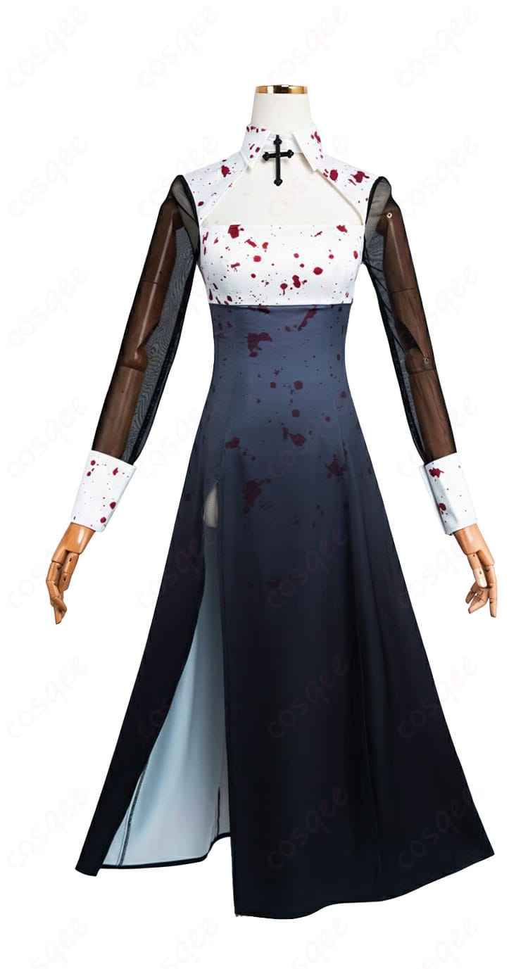 喜多川海夢 Rose修道服コスプレ衣装 正面｜清楚×ゴシックの配色と端正なシルエットを確認