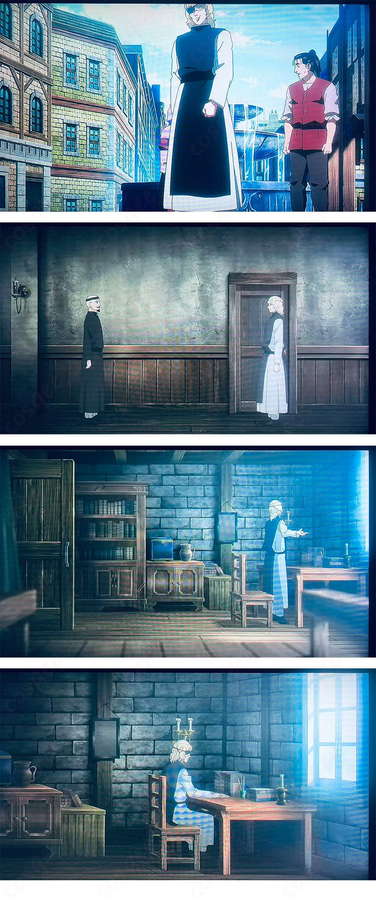 チ。-地球の運動について- 修道士コスプレ 全身着用イメージと中世風ローブのシルエット