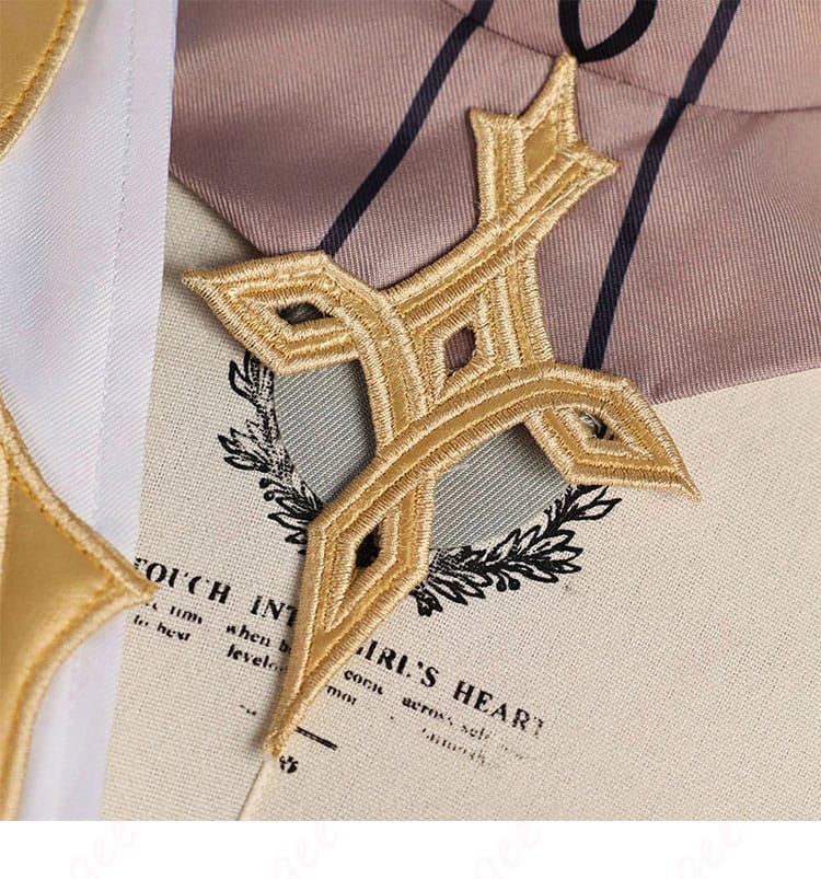 原神 ナベリウス コスプレ衣装の襟元アイコン装飾の細部デザイン