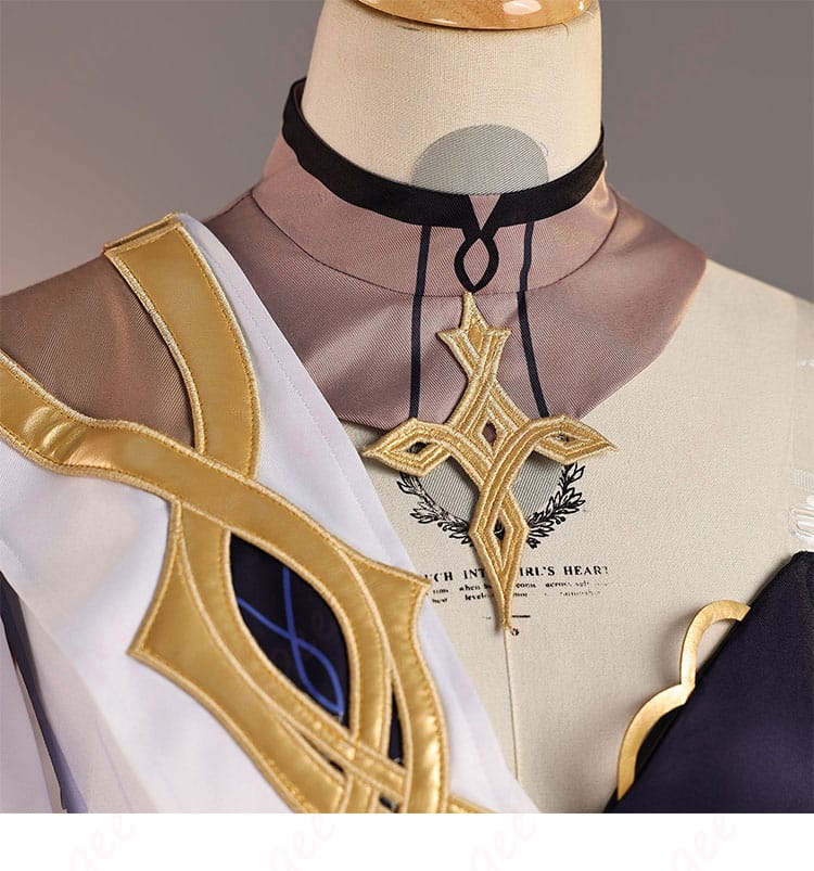 原神 ナベリウス コスプレ衣装の衣領と装飾のディテールアップ