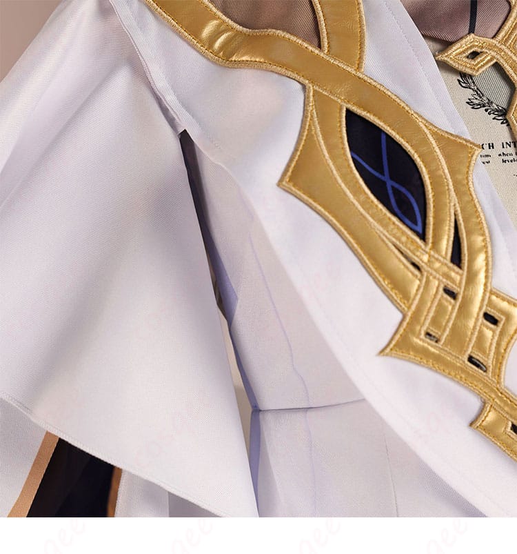 原神 ナベリウス コスプレ衣装の衣襟装飾ディテール。縁取りの再現を強調