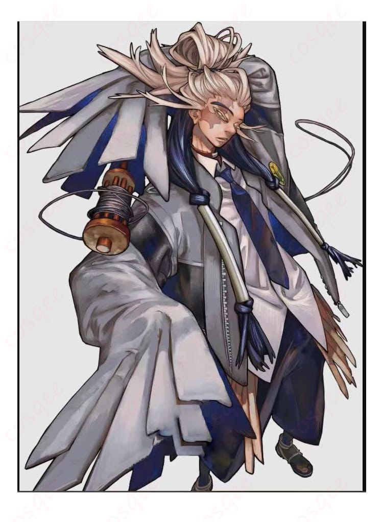 ガチアクタ タムジー・カイネスのコスプレ衣装 ディテール。生地の質感や縫製、アクセントパーツが確認できる撮影向けこだわり仕上げの近接ショット