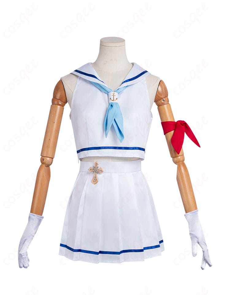 アスナ セーラー服コスチュームの背面シルエットと襟デザインのディテール