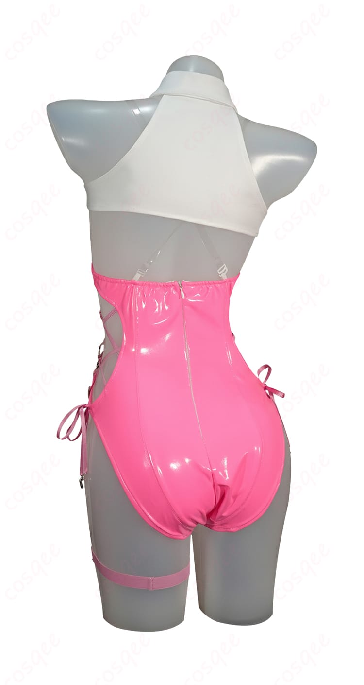 ミルク ブルーミングバニー コスプレ衣装 背面｜ファスナー位置とストラップの収まり