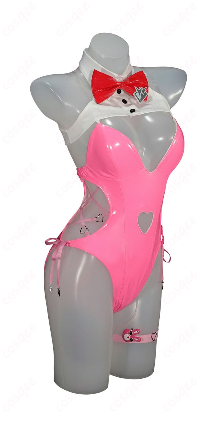 ミルク ブルーミングバニー コスプレ衣装 側面｜ウエストラインと腰飾りの見え方