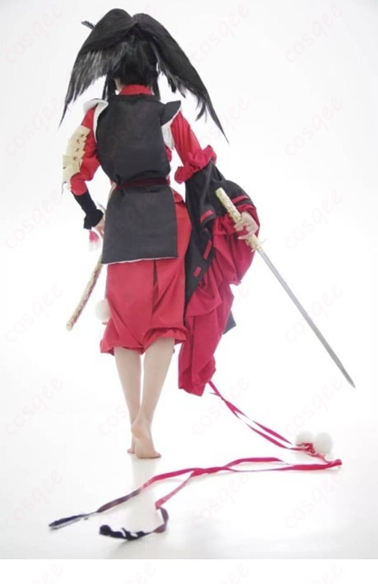 小烏丸 コスプレ衣装の背面。裾の落ち感や背中のライン、全体のプロポーションがわかる刀剣乱舞-ONLINE-再現用チェック画像