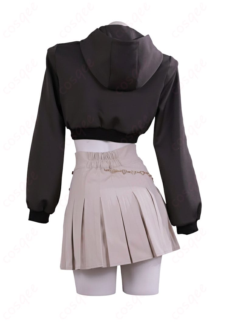 miCometベアブランド衣装 パーカートップスの背面ディテール（フード形状）