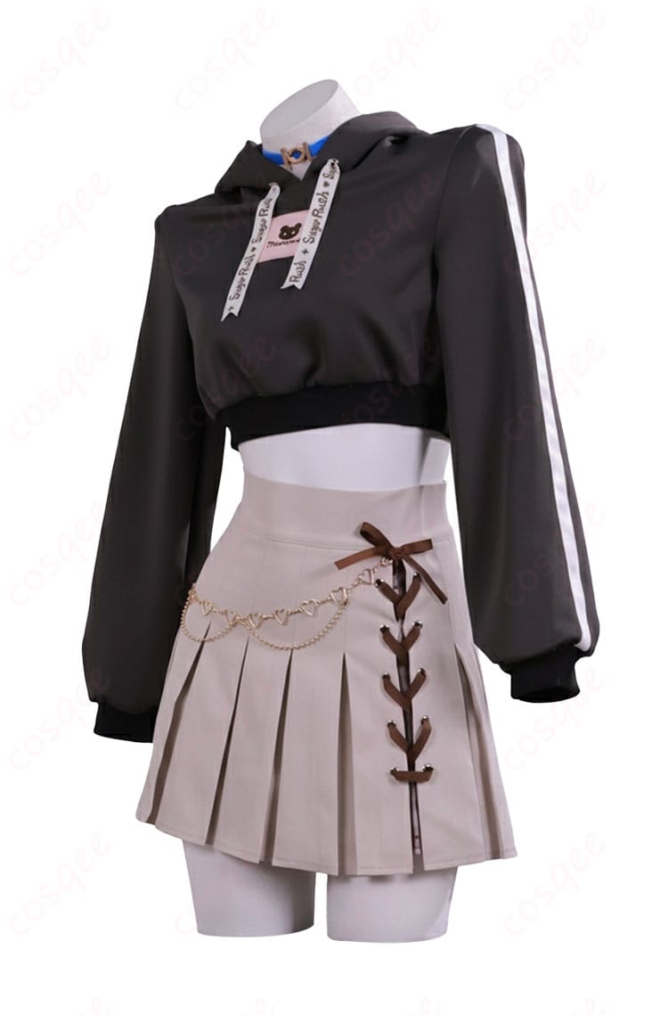 miCometベアブランド衣装 パーカートップスの左側ディテール（ポケット周り）