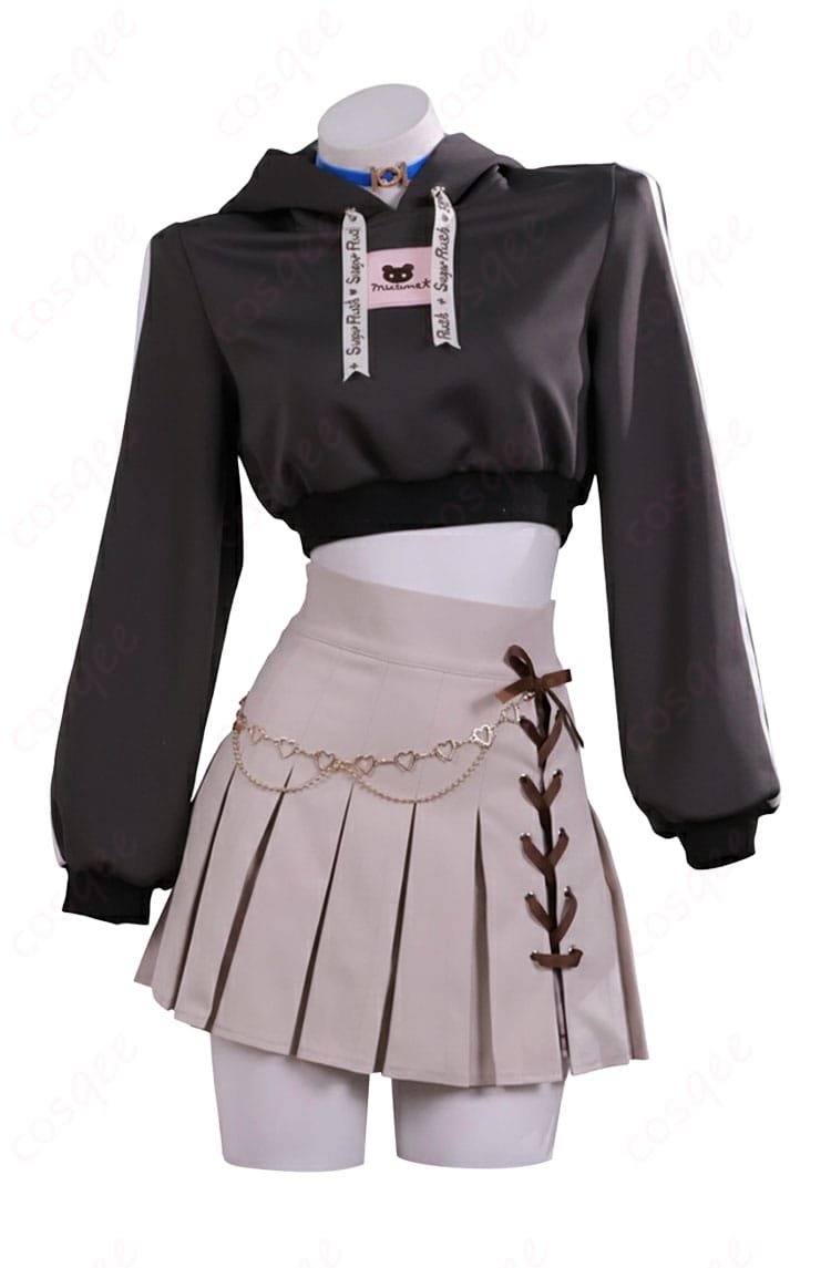 miCometベアブランド衣装 パーカートップスの正面ディテール（ロゴ・装飾）