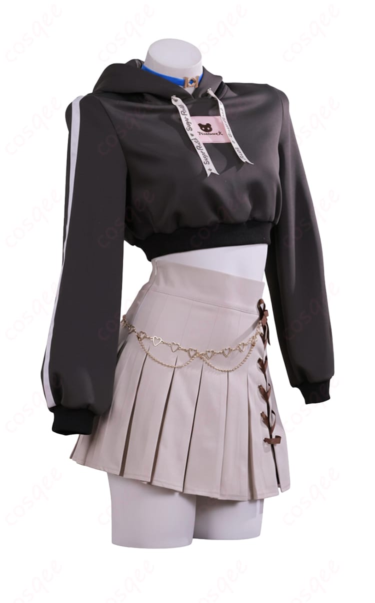 miCometベアブランド衣装 パーカートップスの右側ディテール（袖ライン・切替）