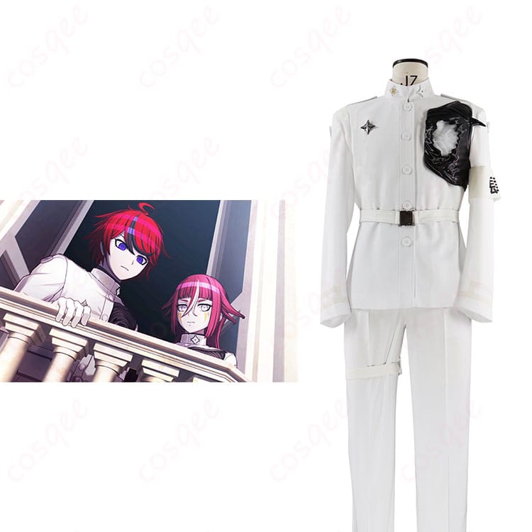 HUNDRED LINE 蒼月衛人のEnding006白戦闘服と商品衣装の比較画像｜配色と装飾配置の再現度を確認