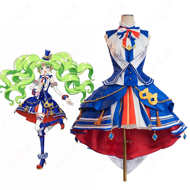 プリパラ ファルル あこがれのはなのプリパリ ツアーライブ衣装の全体イメージ（トップスとスカートのコーデ）