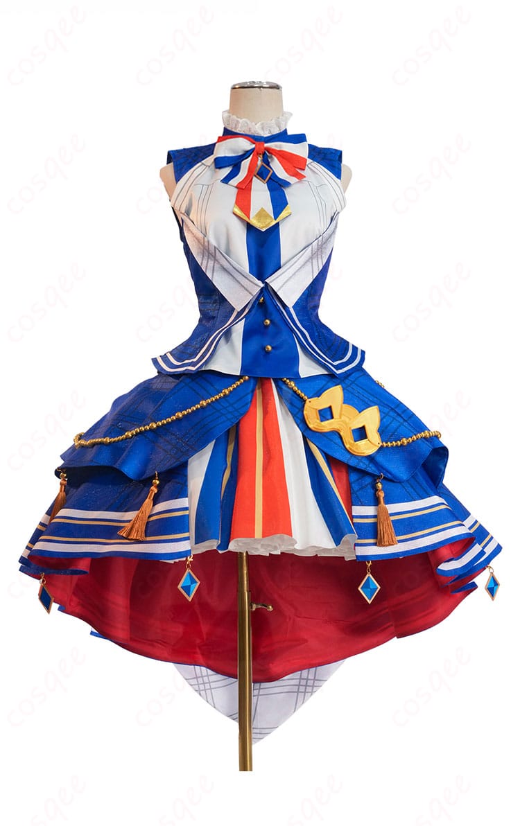 ファルル ツアーライブ衣装の小物一式（帽子・手袋・腕飾り・飾りチェーンのディテール）