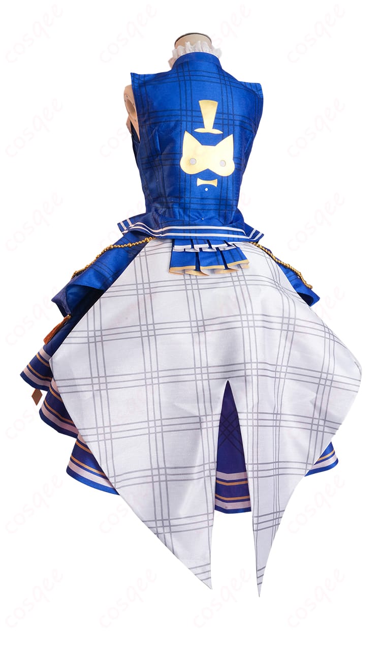 ファルル ツアーライブ衣装の背飾りと足首飾りの構成が分かる背面イメージ