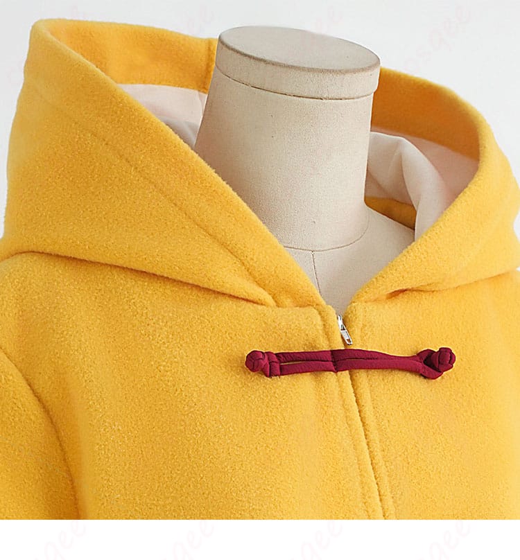 COSQEE 銀魂 神楽 幼少期コスプレ衣装の襟元・装飾アップ（パイピングと飾り紐）