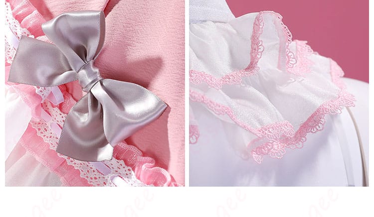 プロセカ 暁山瑞希 ハイド・クリノリン リボン＆裾装飾の詳細。優雅で繊細な縁取りが特徴のディテール。