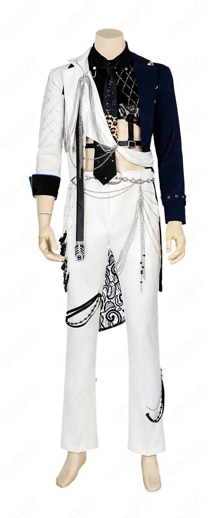 恋と深空 レイ「静域に織りなす音」コスプレ衣装の正面デザイン。配色バランス、装飾位置、素材の質感が確認できる高解像度画像。送料無料でお届け。