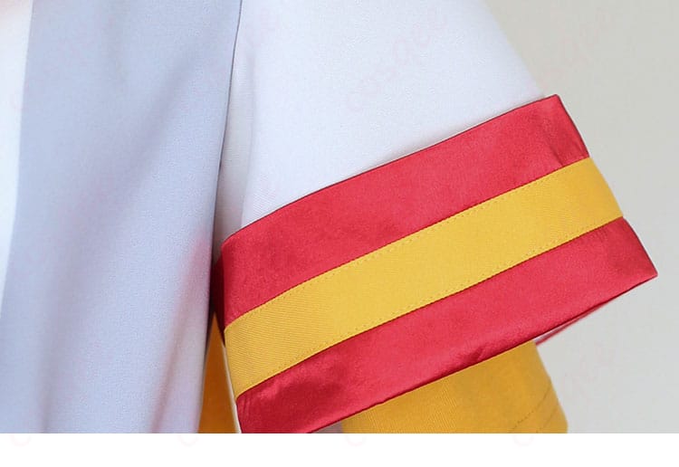 兎山大福 映画ver. コスプレ 袖装飾のクローズアップ|均一なステッチと端処理で高品質な仕上げ